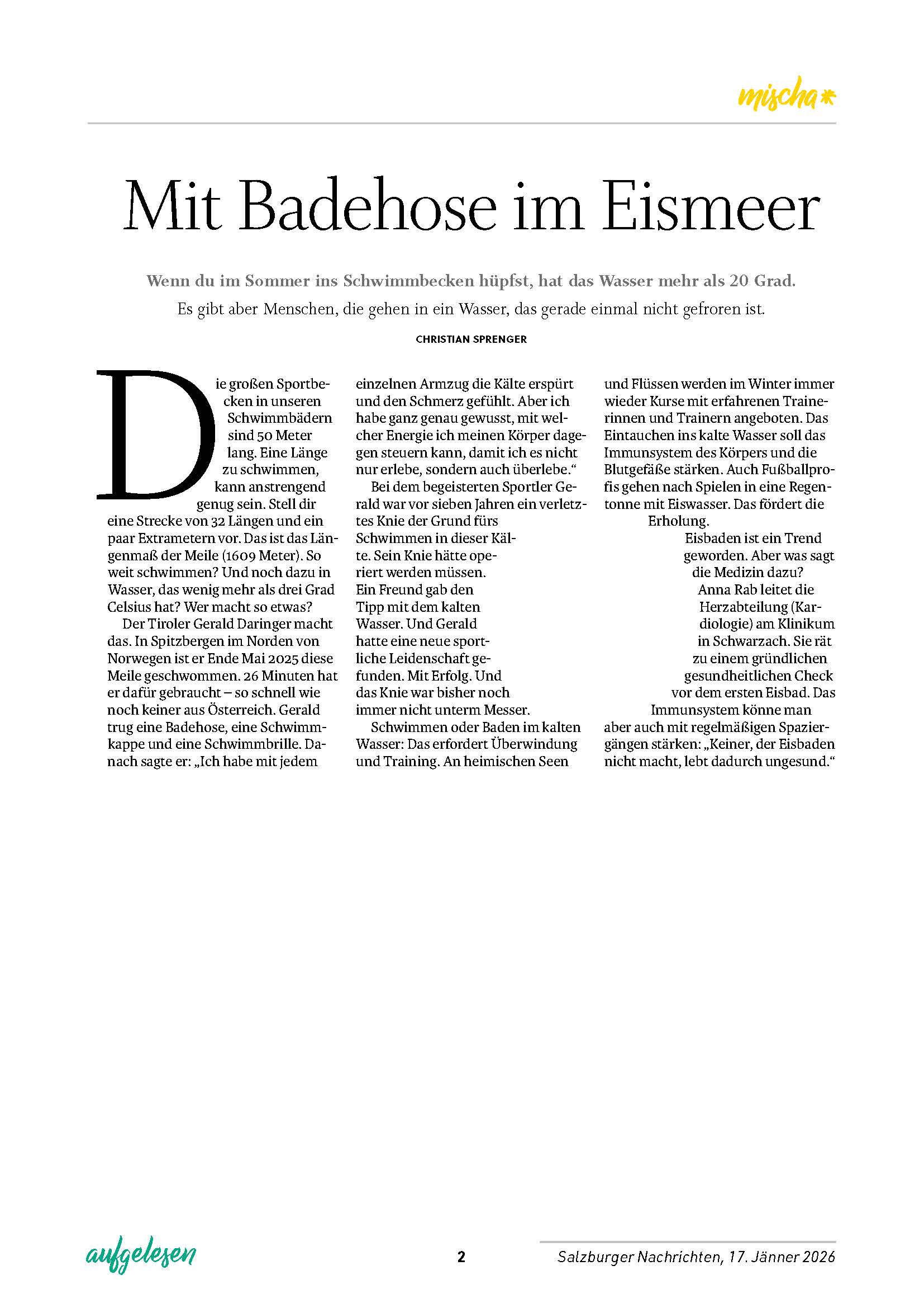 aufgelesen SS 2026 eins