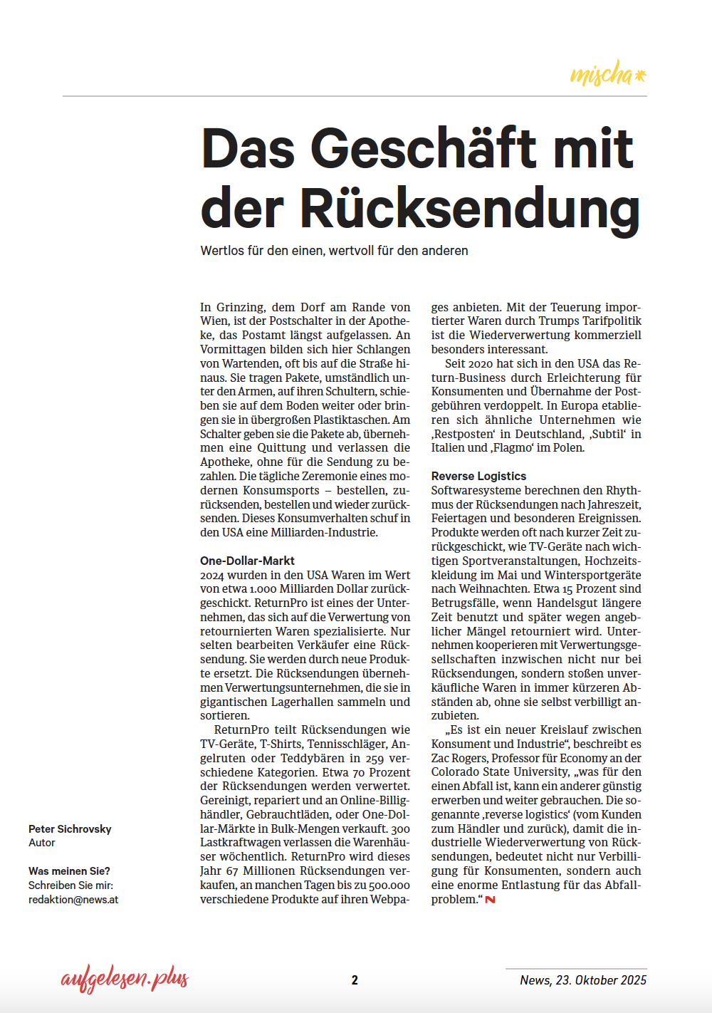 aufgelesen.plus WS 2025/26 zwei