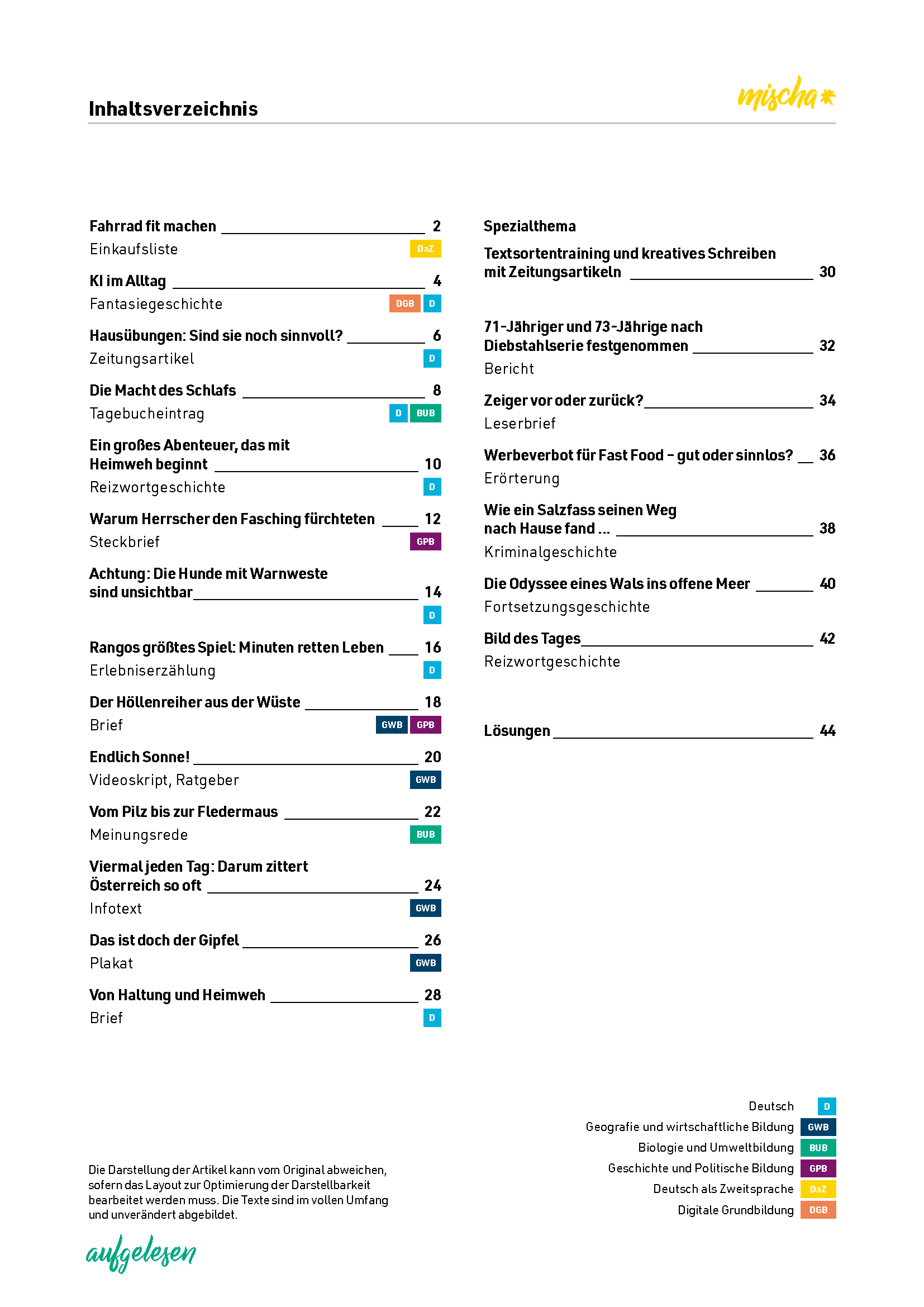 aufgelesen SS 2026 zwei