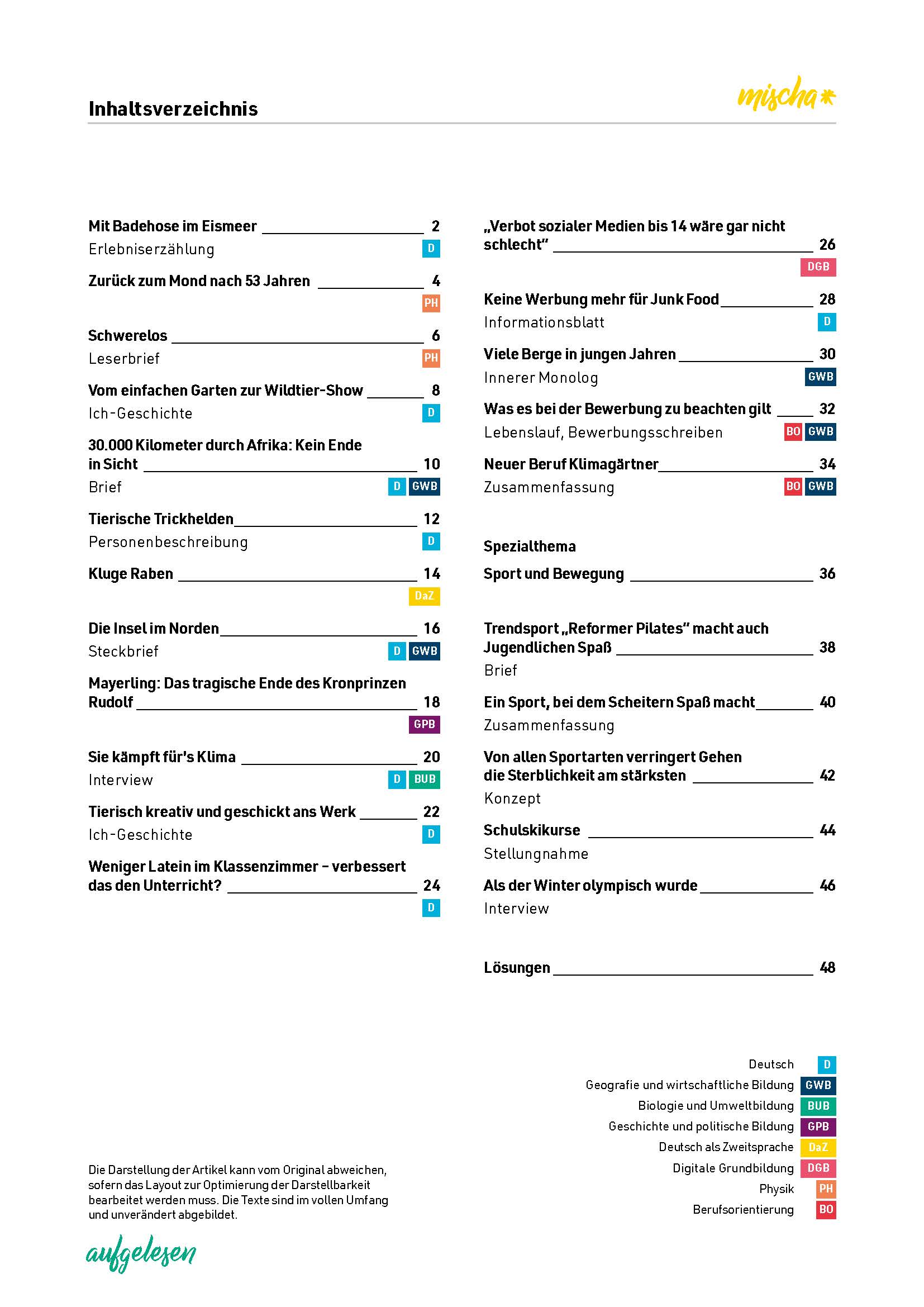 aufgelesen SS 2026 eins