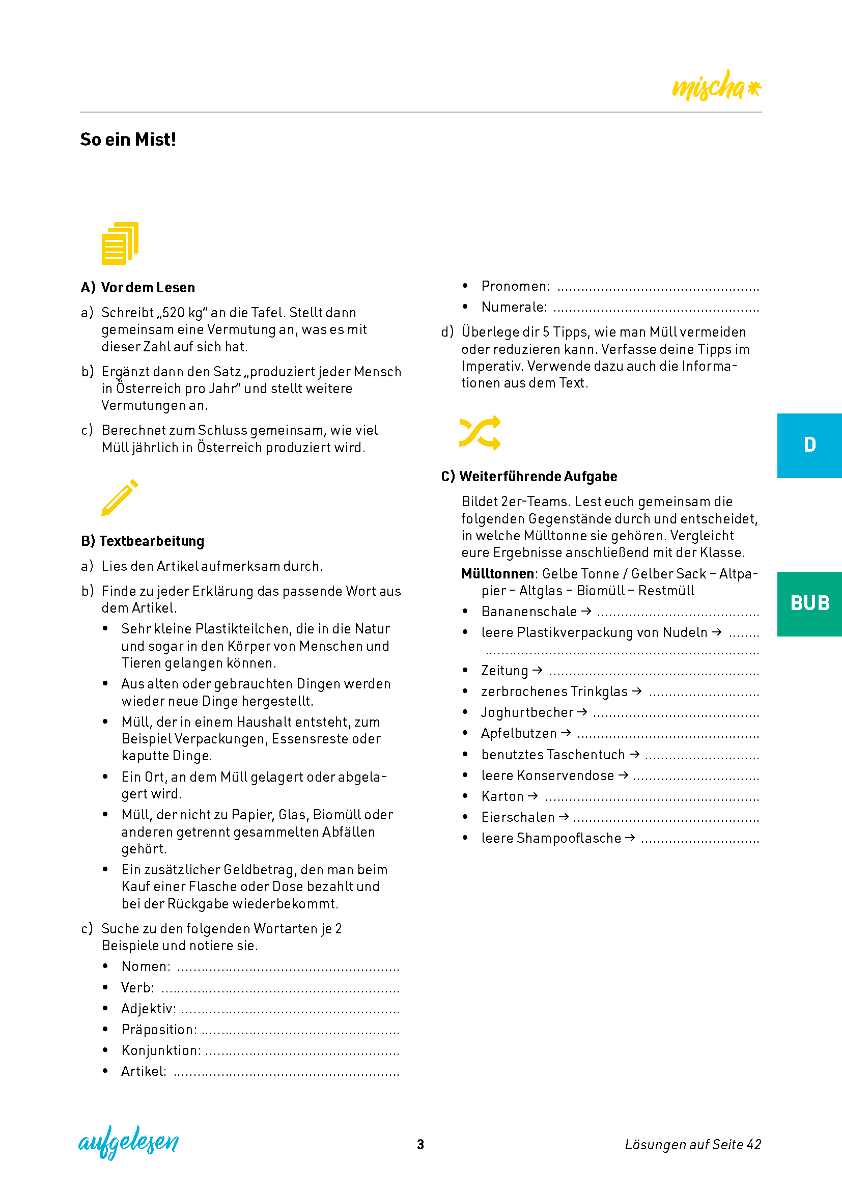 aufgelesen WS 2026/27 eins 