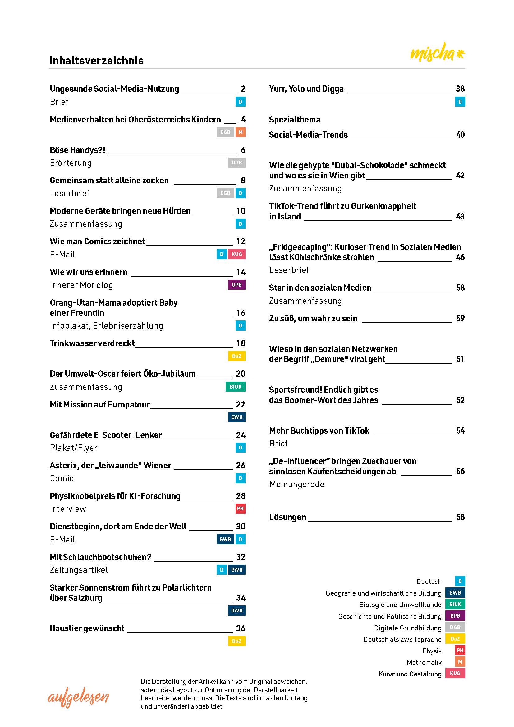 aufgelesen WS 2024/25 zwei